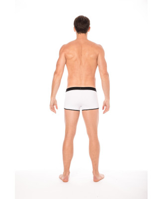 Mini-Pants blanc échancré avec zip 